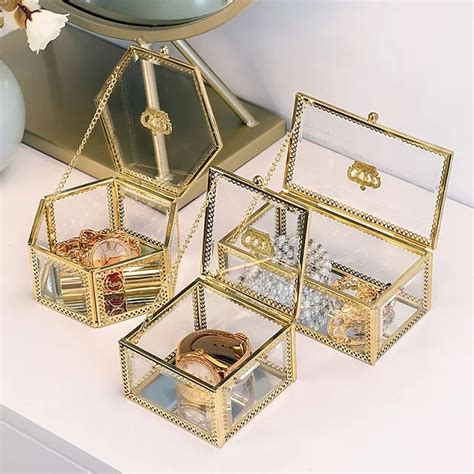 glass and gold metal jewelry box|replacement glass for jewelry box.